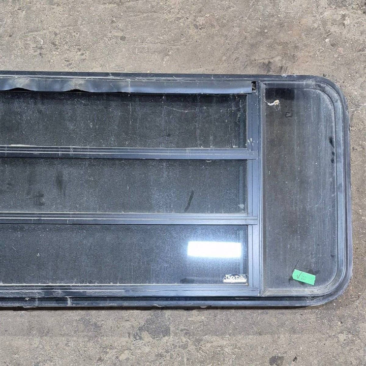 Used Black Radius Opening Window - 53 1/8" X 21 1/4" X 1 7/8" - Young Farts RV Parts