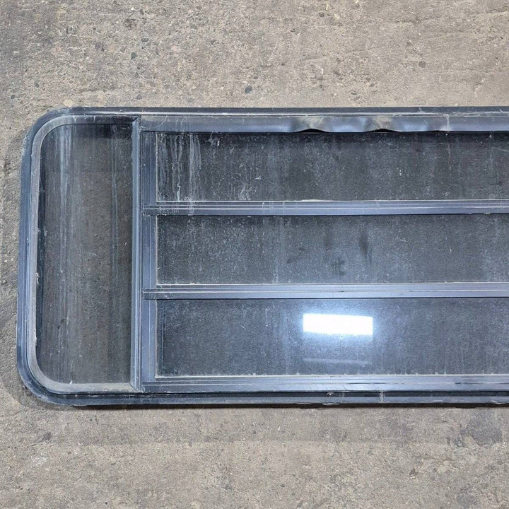 Used Black Radius Opening Window - 53 1/8" X 21 1/4" X 1 7/8" - Young Farts RV Parts
