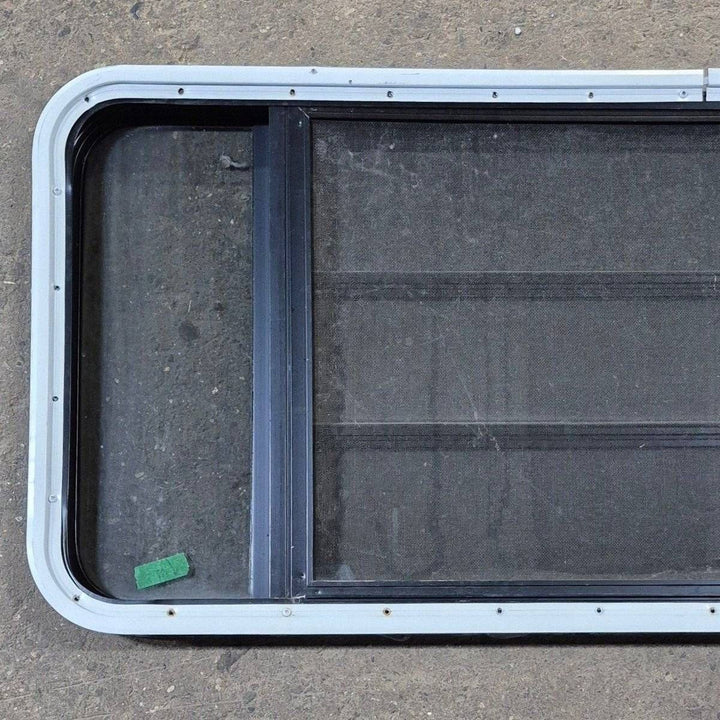 Used Black Radius Opening Window - 53 1/8" X 21 1/4" X 1 7/8" - Young Farts RV Parts