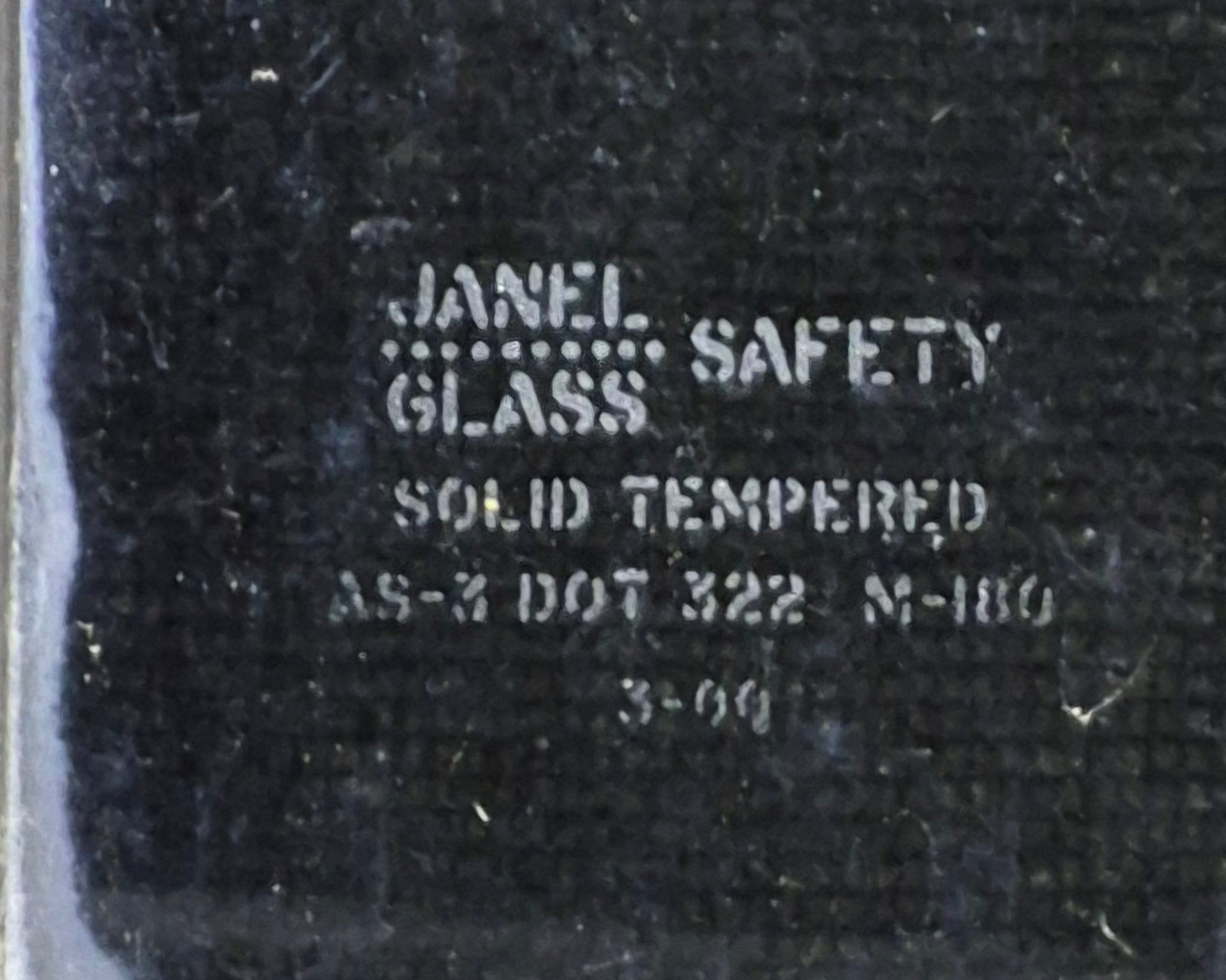 Used Black Radius Opening Window : 59 1/2" W x 17 1/4" H x 1 1/4" - Young Farts RV Parts