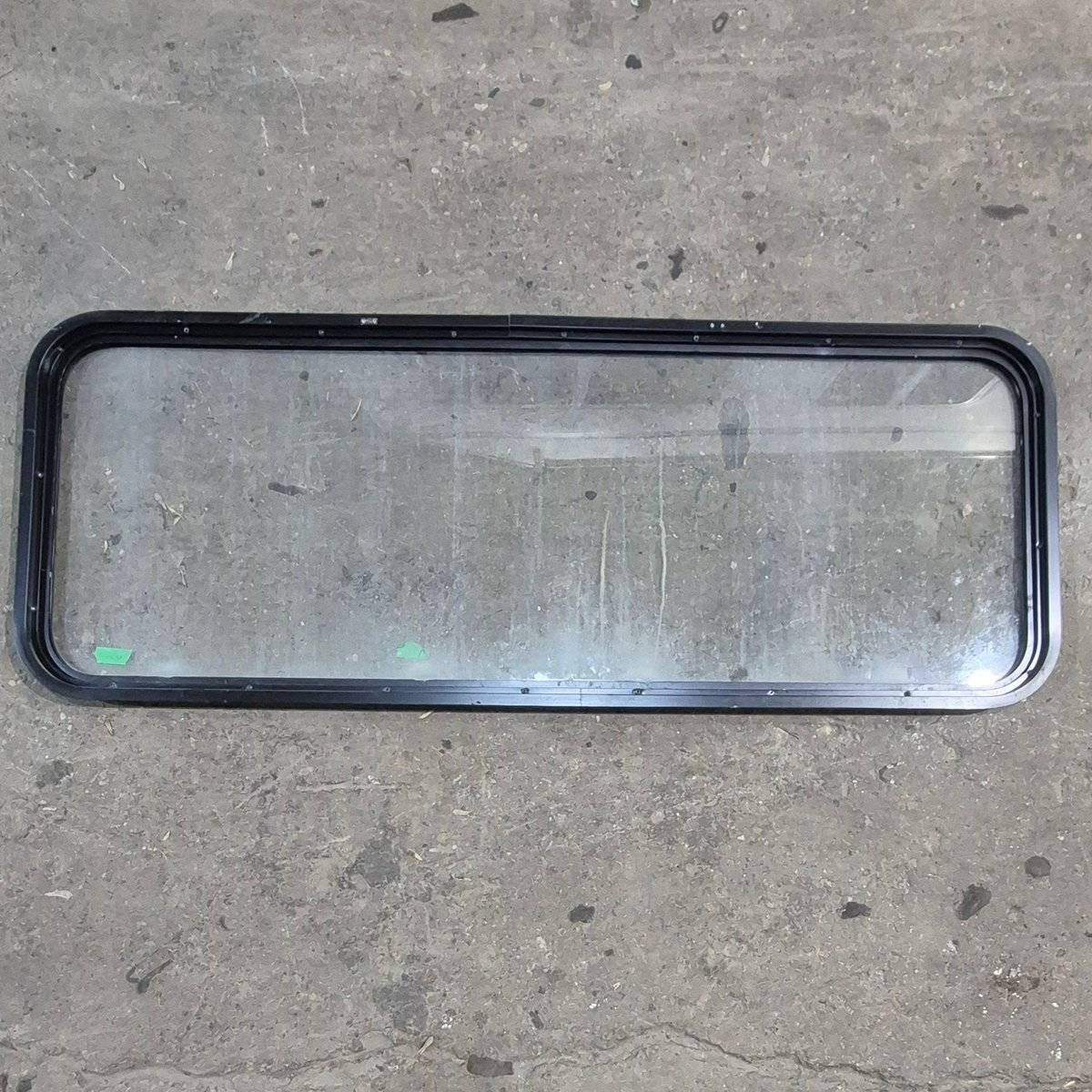 Used Black Radius Opening Window - 59.5 X 21.5 X 1.375 - Young Farts RV Parts