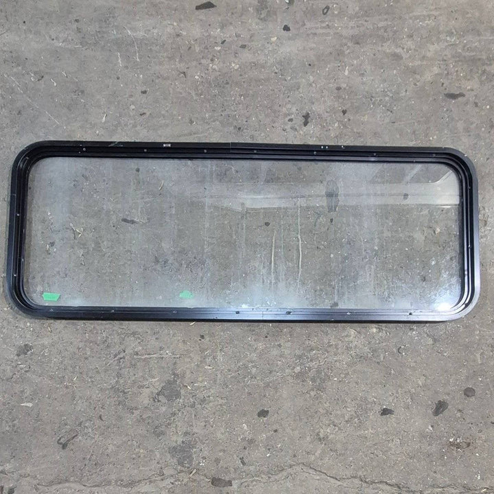 Used Black Radius Opening Window - 59.5 X 21.5 X 1.375 - Young Farts RV Parts