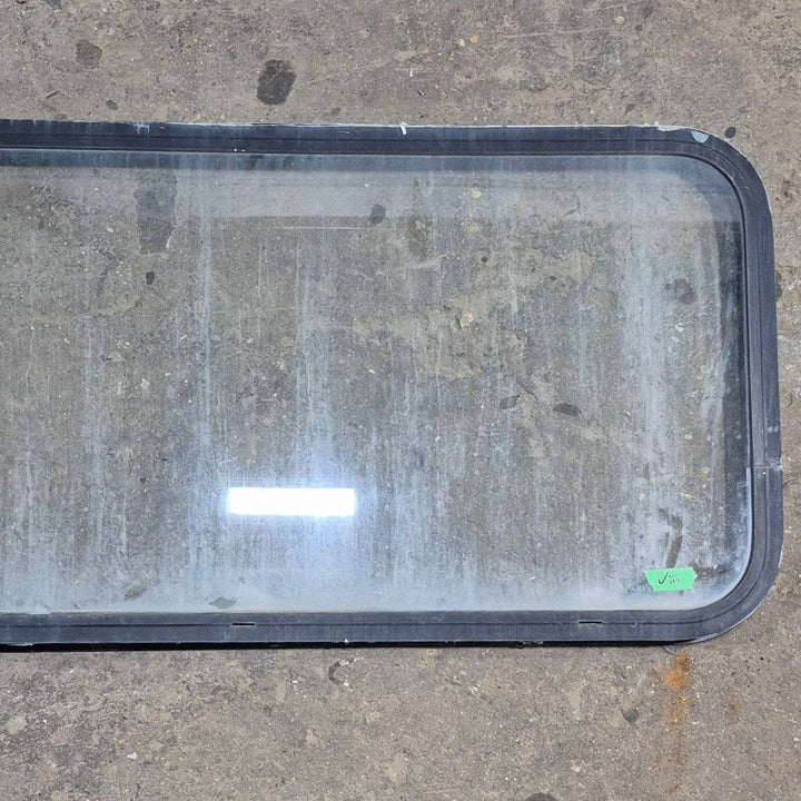 Used Black Radius Opening Window - 59.5 X 21.5 X 1.375 - Young Farts RV Parts