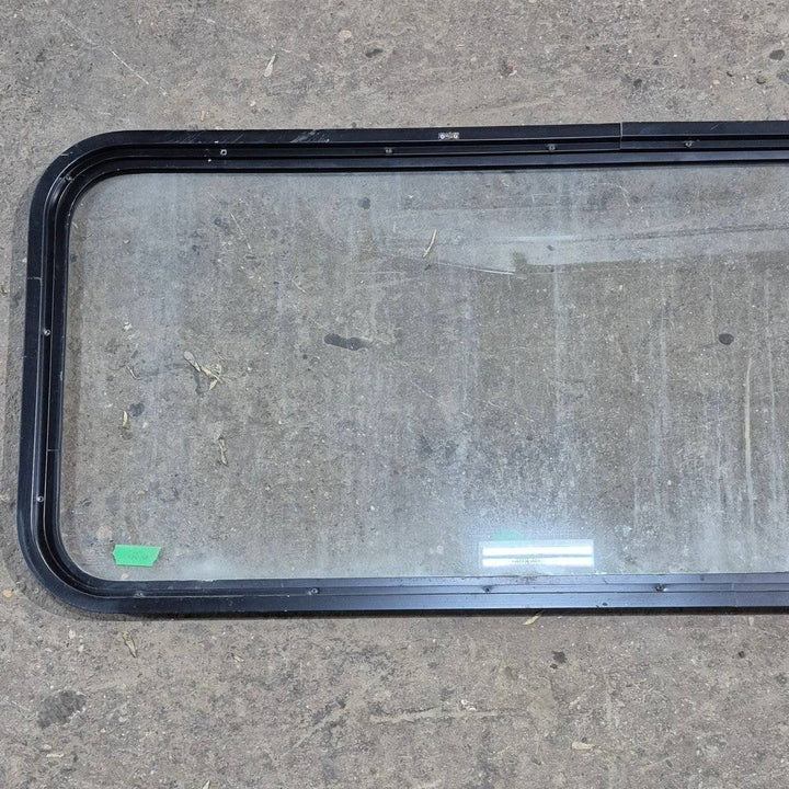 Used Black Radius Opening Window - 59.5 X 21.5 X 1.375 - Young Farts RV Parts