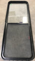 Used Black Radius Opening Window : 60 1/4" W x 21 3/4" H x 1 7/8" D - Young Farts RV Parts