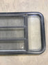 Used Black Radius Opening Window : 60" W x 21 3/4" H x 2" D - Young Farts RV Parts
