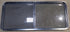 Used Black Radius Opening Window : 60" W x 25 3/4" H x 2" D - Young Farts RV Parts