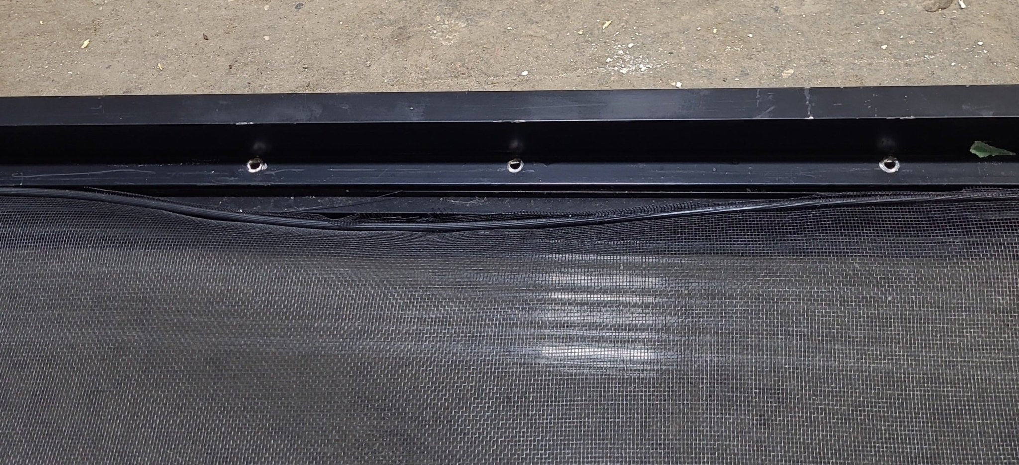 Used Black Radius Opening Window : 60" W x 25 3/4" H x 2" D - Young Farts RV Parts