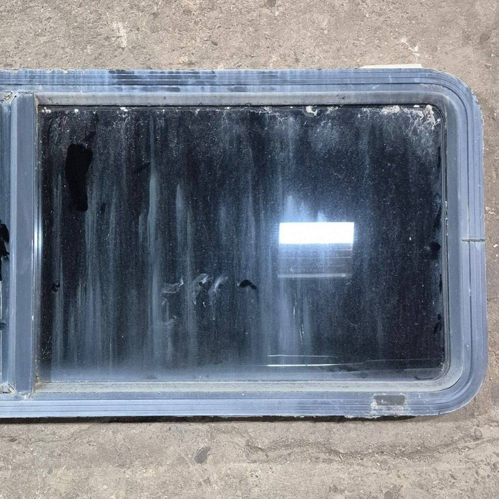 Used Black Radius Opening Window - 60" X 21 1/2" X 1 7/8" - Young Farts RV Parts