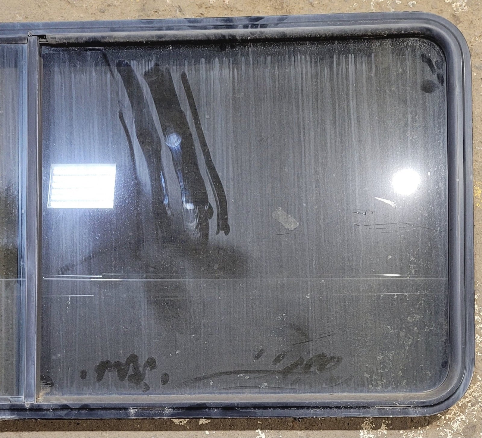 Used Black Radius Opening Window : 64 1/4