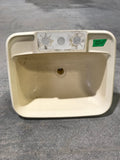 Used Bone Bathroom sink 14 1/2