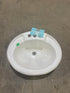 Used Bone Bathroom Sink 20" x 16 1/2" x 5 1/2"D - Young Farts RV Parts
