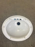 Used Bone Bathroom Sink 20" x 16 1/2" x 5 1/2"D - Young Farts RV Parts