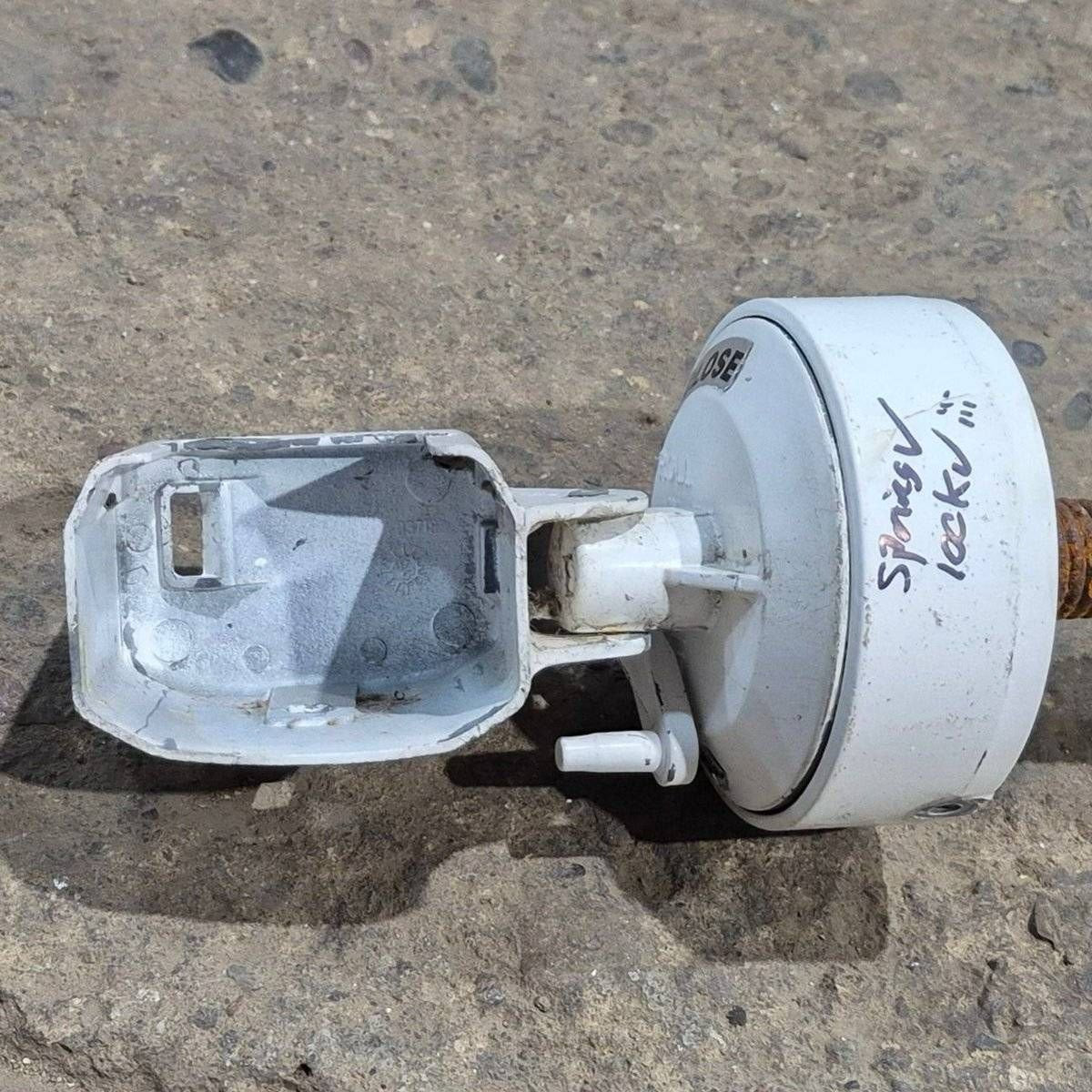 Used Carefree Awning Spring Torsion Assembly, Right Hand, With Lock - R00926WHT - A - Young Farts RV Parts