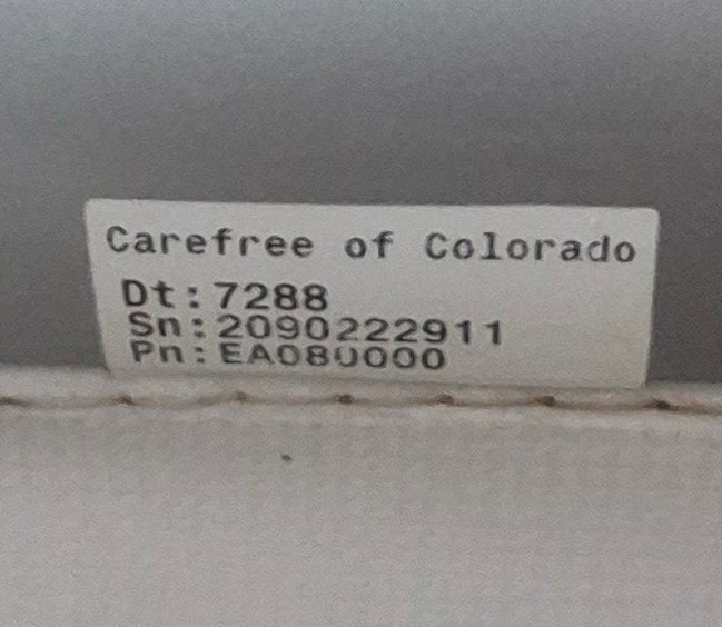 Used Carefree Complete Manual Truck Camper Awning 8' Used Canvas - Young Farts RV Parts