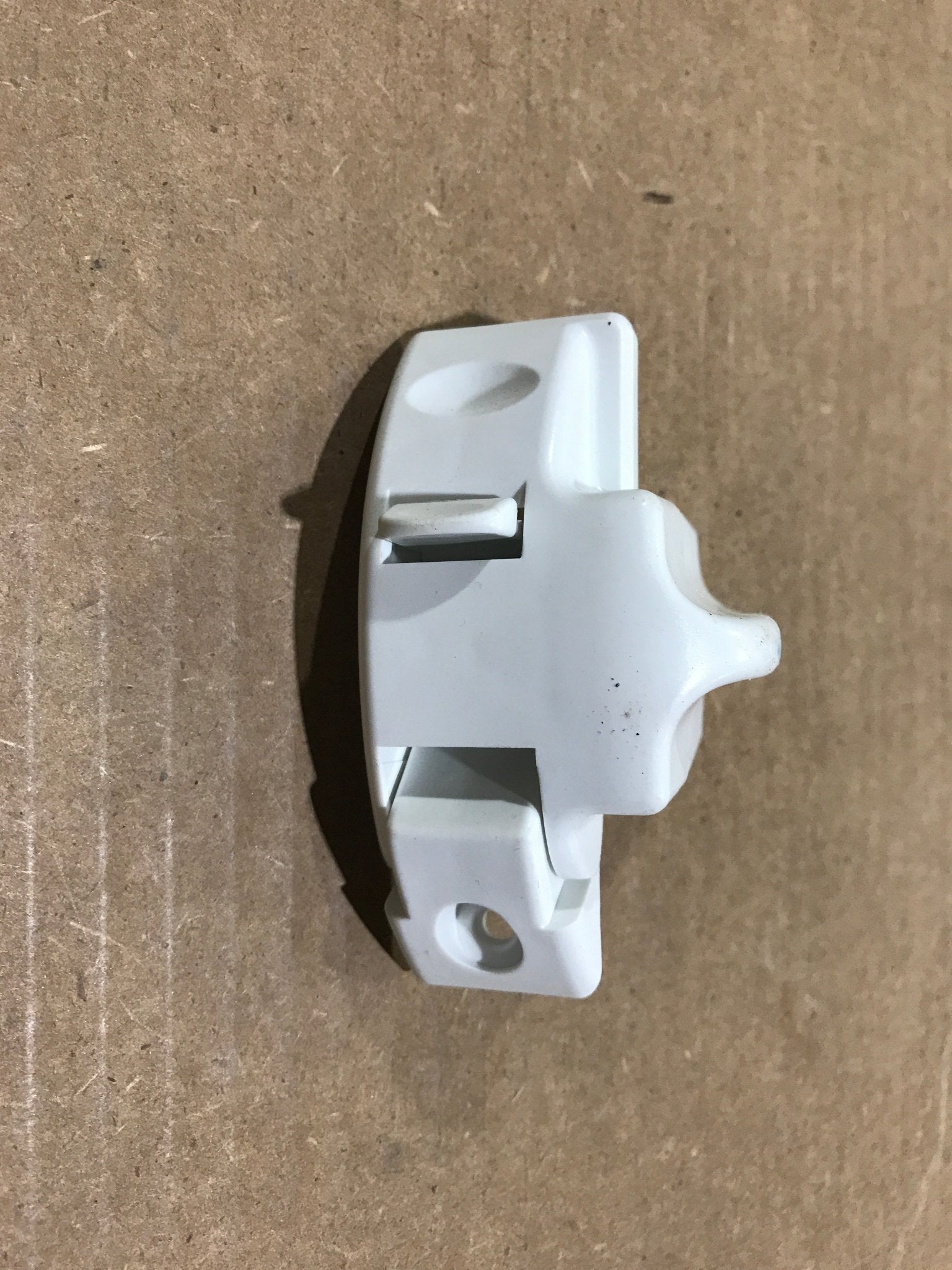 Used Carefree Travel Lock, White - 901017W - Young Farts RV Parts