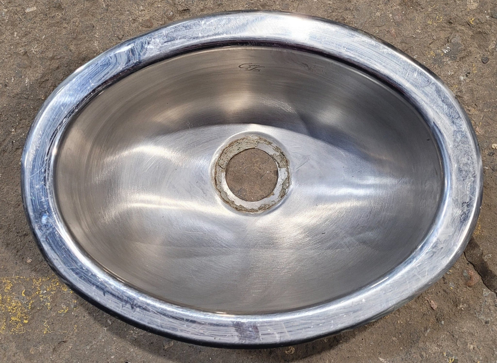 Used Chrome Bathroom Sink 13 7/8