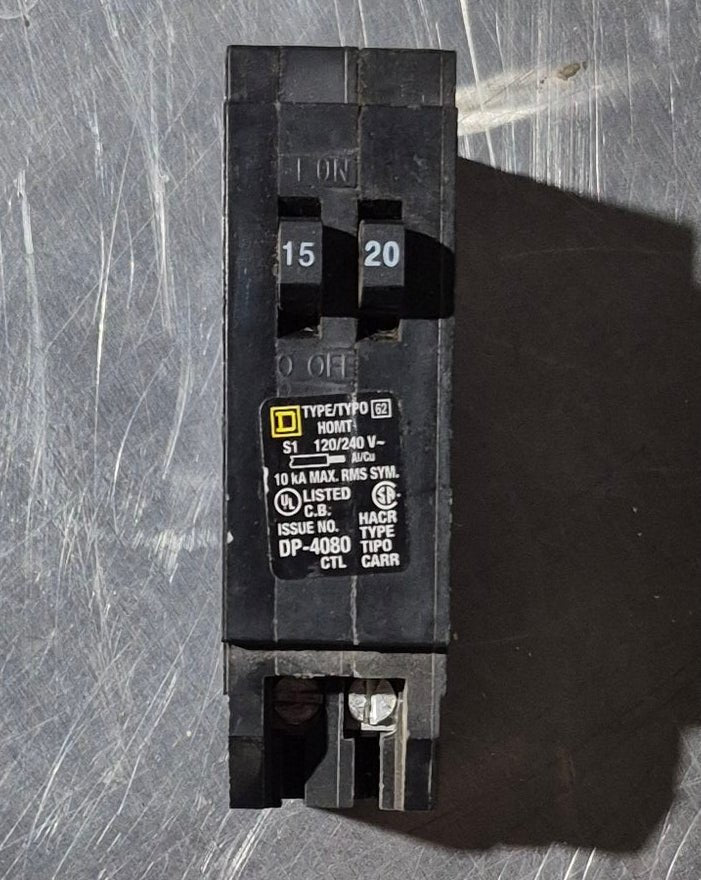 Used Circuit Breaker, Dual Pole 15/20 AMP - Young Farts RV Parts
