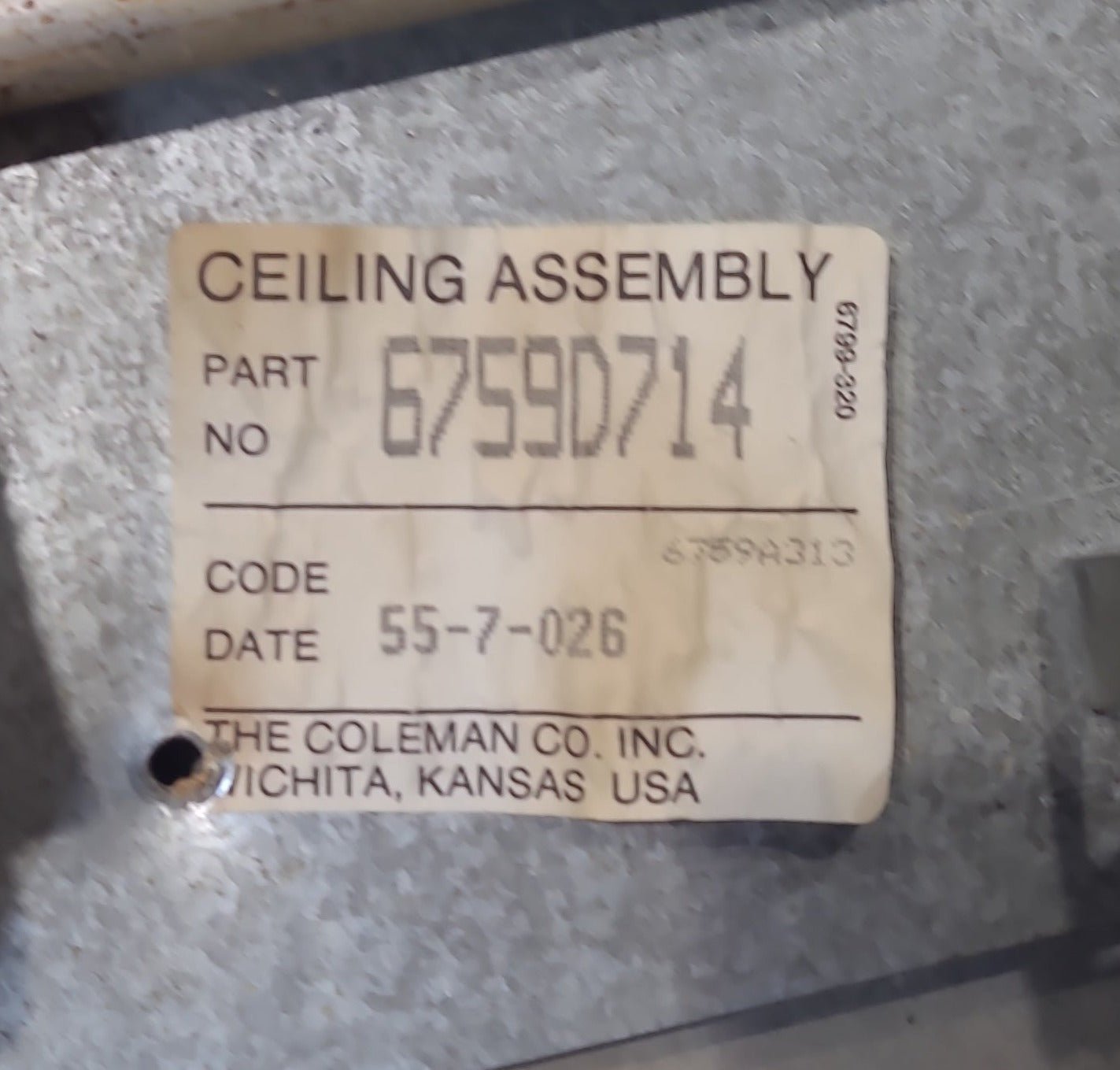 Used Complete Coleman Air conditioner Head Unit 6759D708 - 13500BTU Cool Only - Young Farts RV Parts