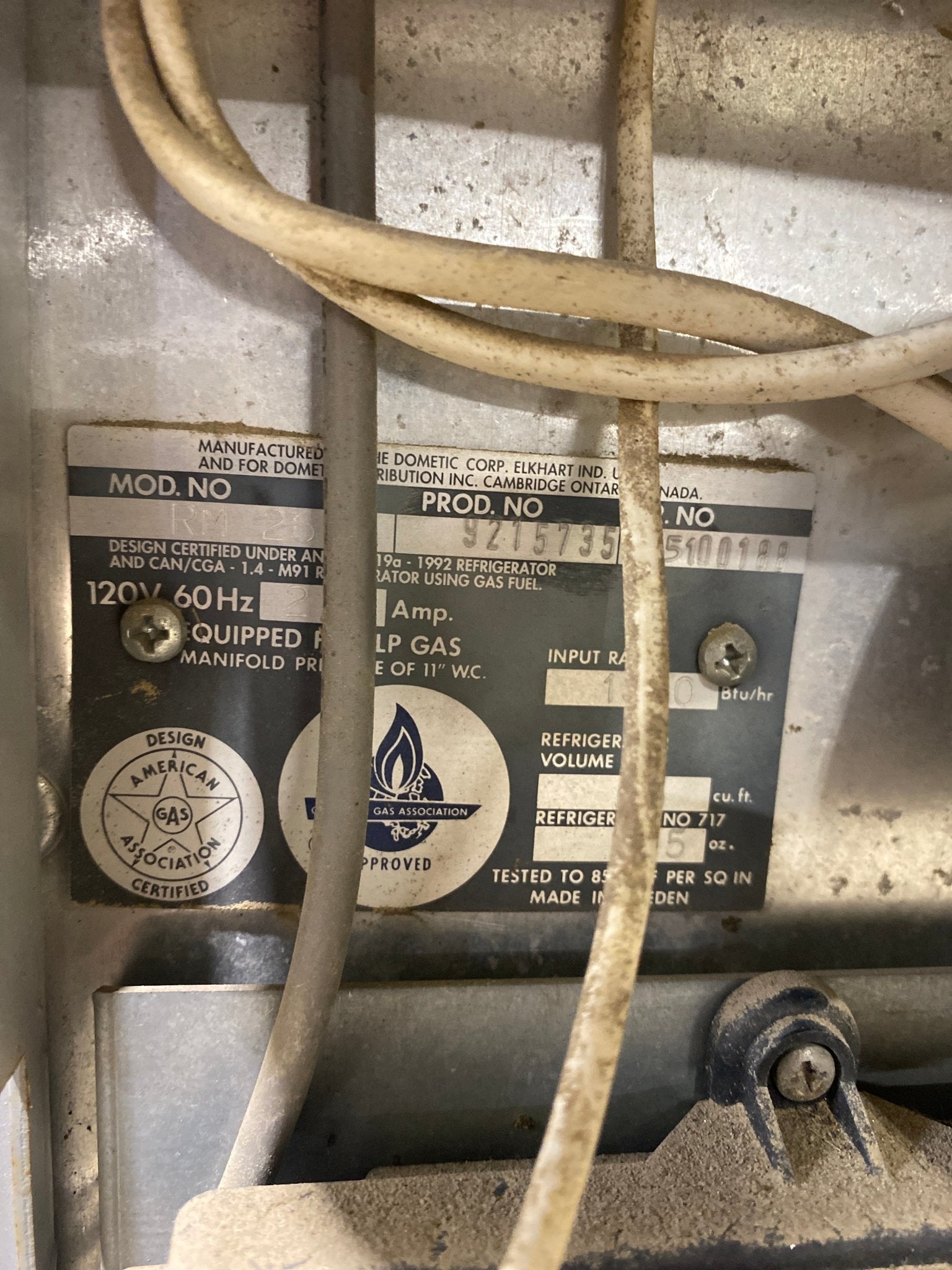 Used Complete Dometic RM2611 Fridge 2 - Way - Young Farts RV Parts