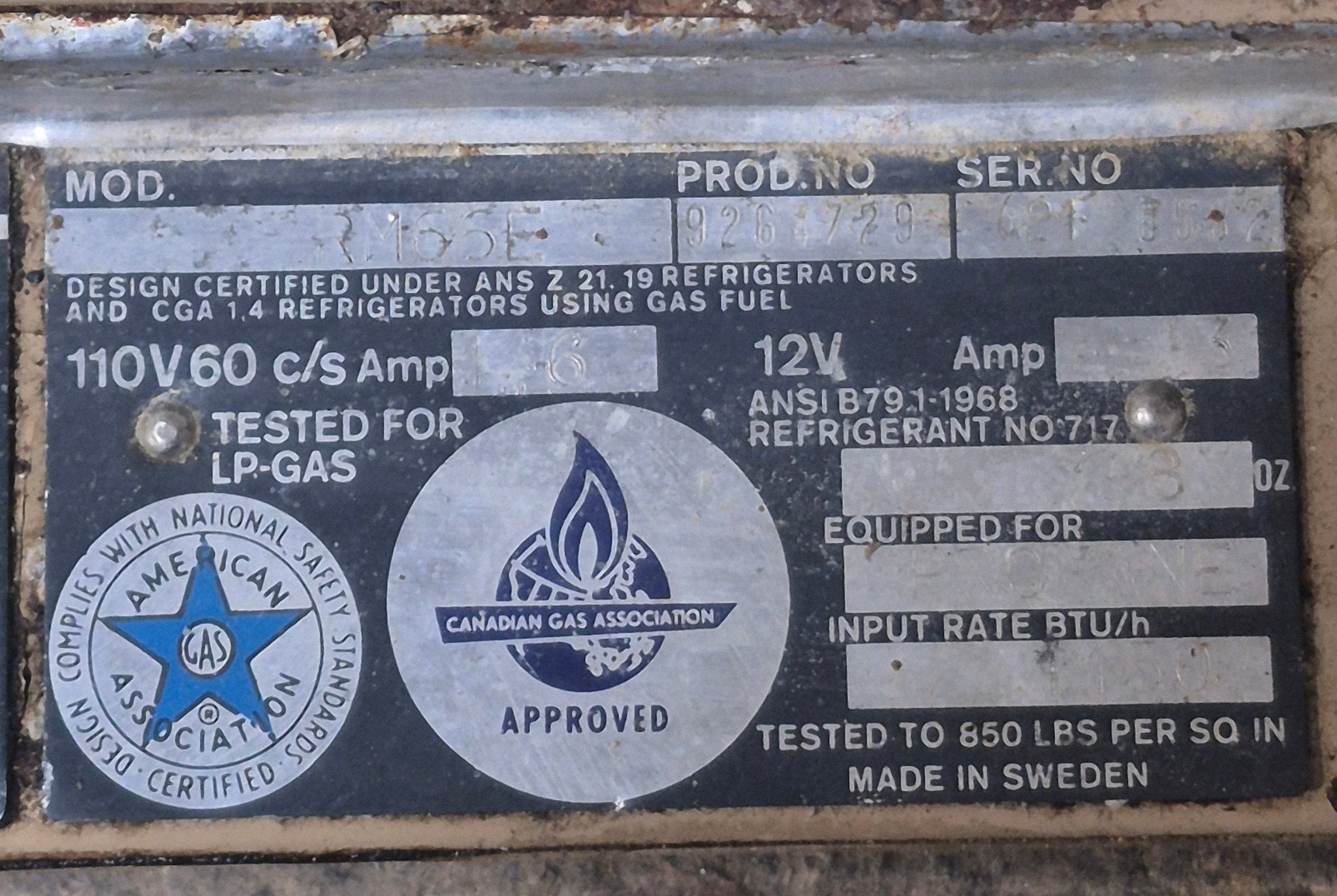 Used Complete Dometic RM661 Fridge 3 - Way - Young Farts RV Parts