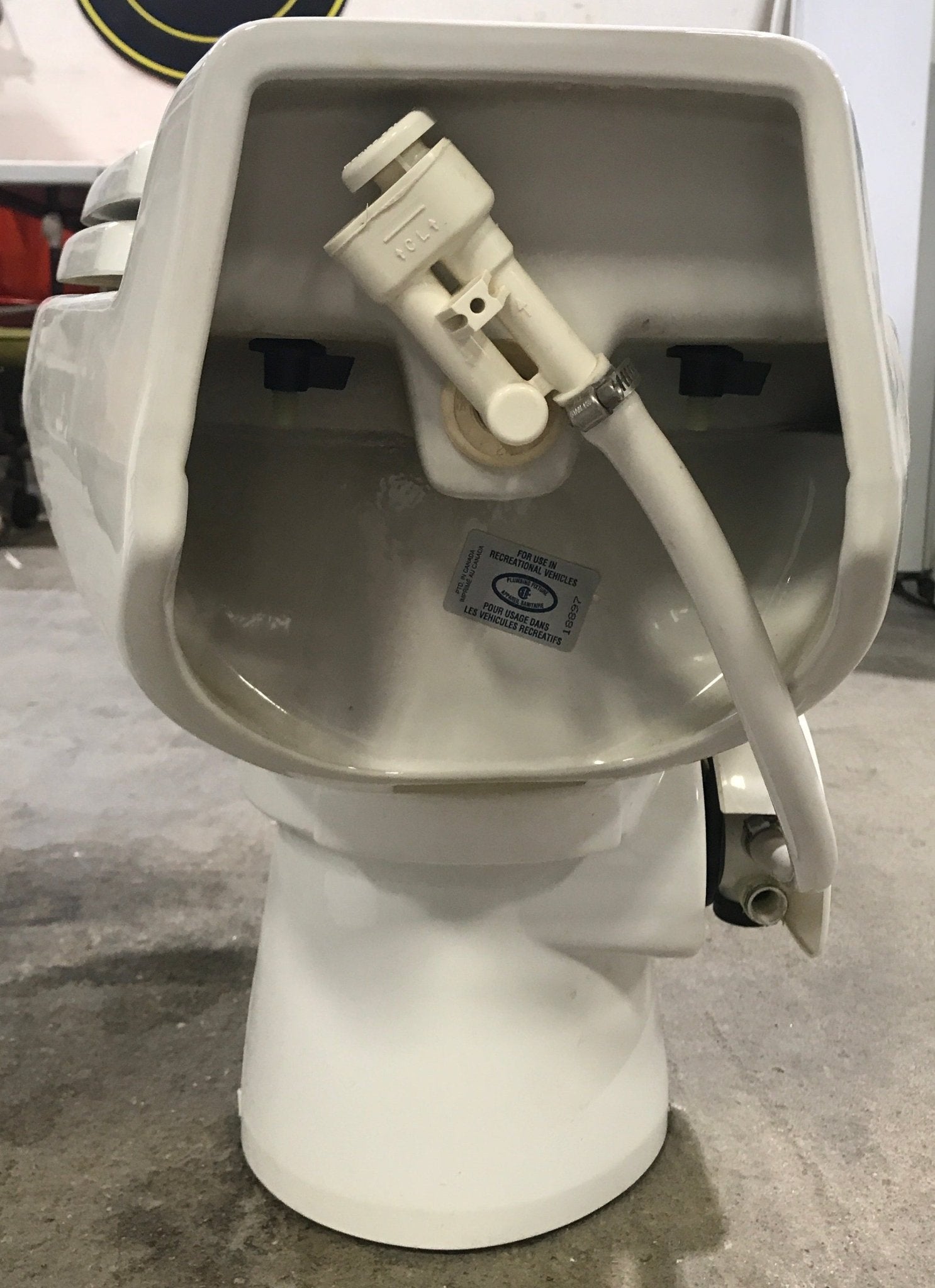 Used Complete Dometic Sealand Traveler Toilet, Foot Flush - 510+ - Young Farts RV Parts