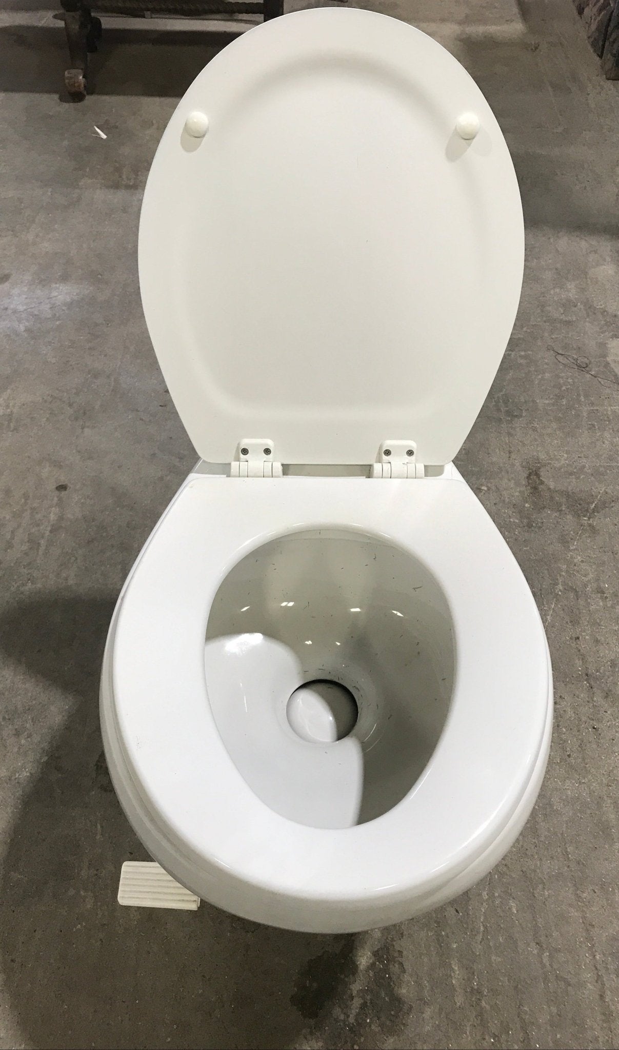 Used Complete Dometic Sealand Traveler Toilet, Foot Flush - 510+ - Young Farts RV Parts