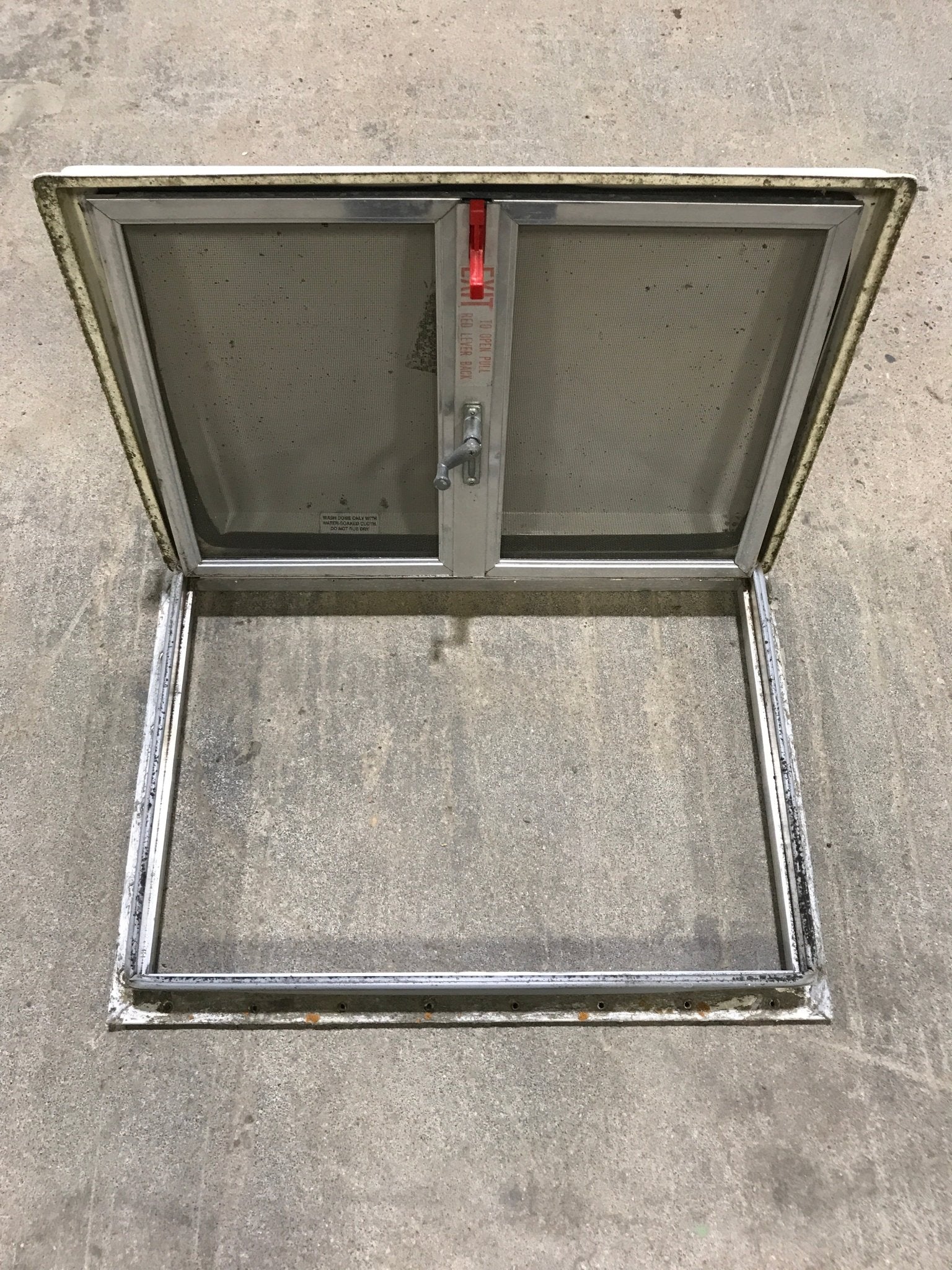Used Complete Escape Hatch 22 1/2" x 15 1/2" - Young Farts RV Parts