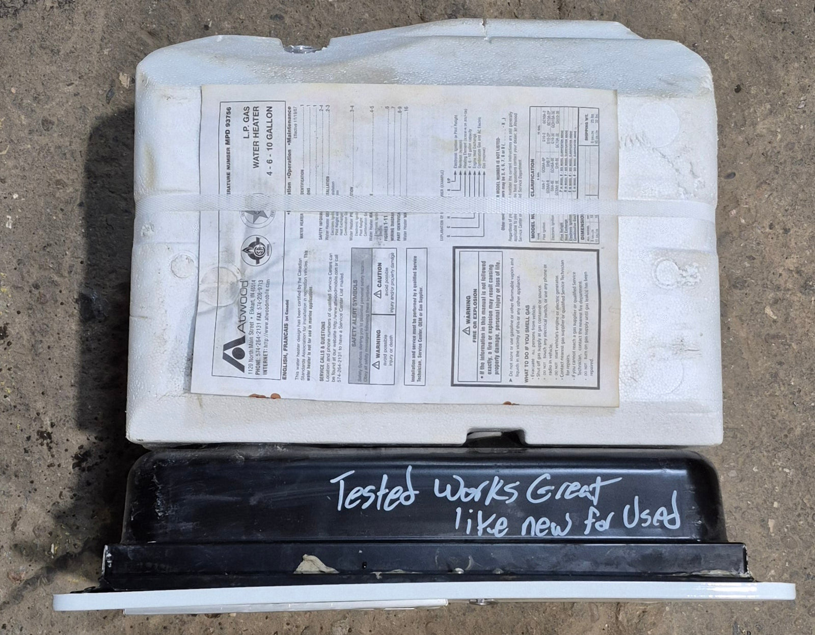 Used Complete G6A - 7 SPK Atwood Hot Water Heater 6 Gallon - Young Farts RV Parts
