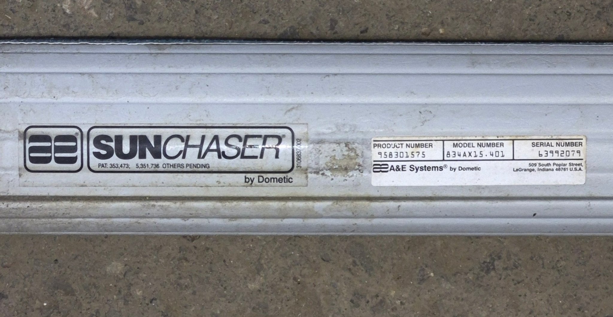 Used Complete Manual Awning Dometic / A&E 15' NO Canvas - Young Farts RV Parts