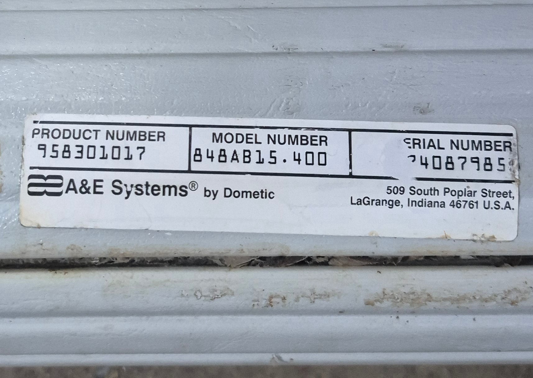 Used Complete Manual Awning Dometic / A&E 15' NO Canvas - Young Farts RV Parts