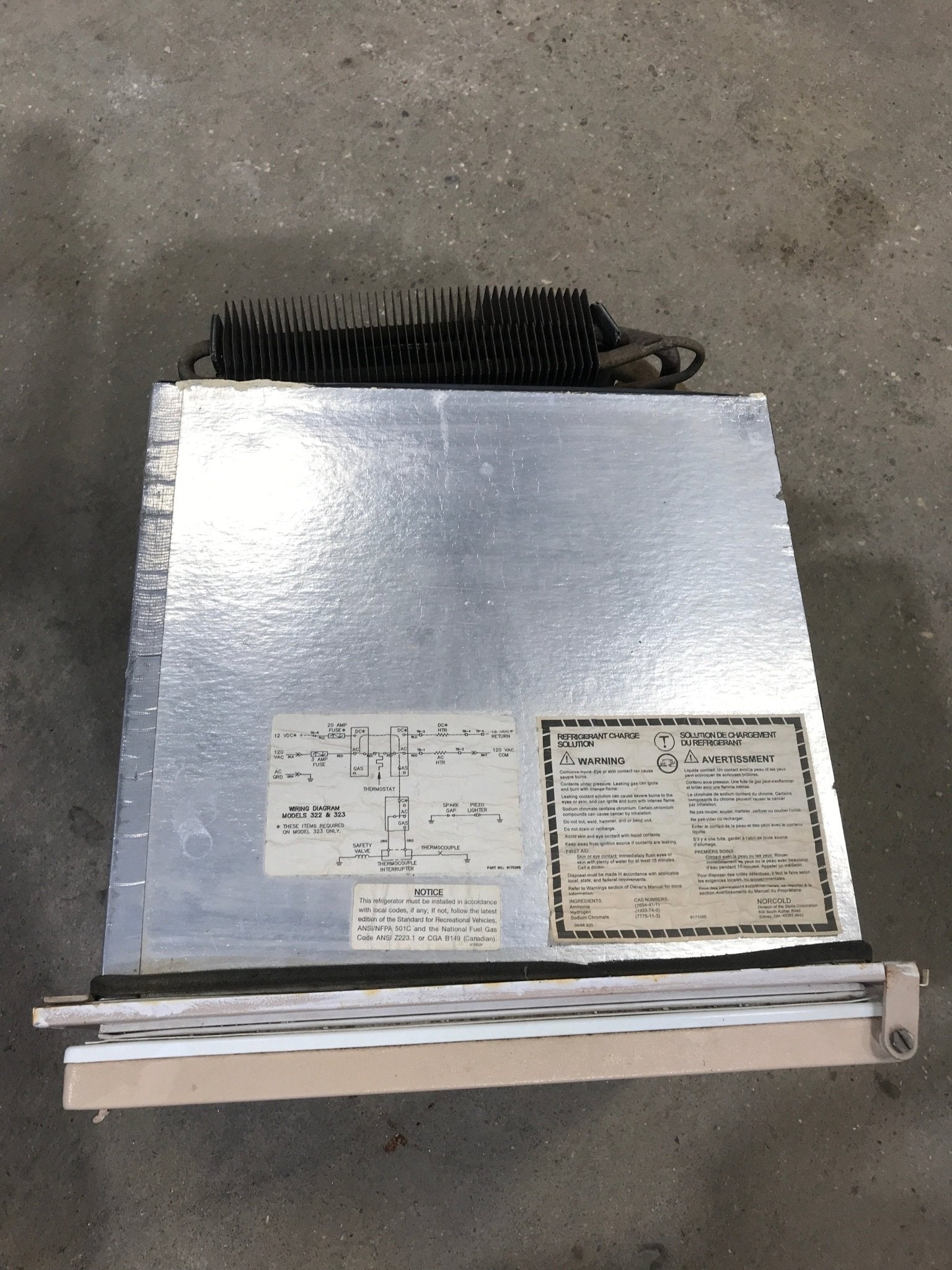 Used Complete Norcold 323JB Fridge 3 - WAY - Young Farts RV Parts