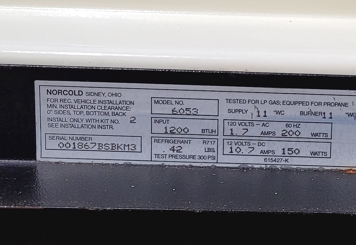 Used Complete Norcold 6053 Fridge 3 - way - Young Farts RV Parts