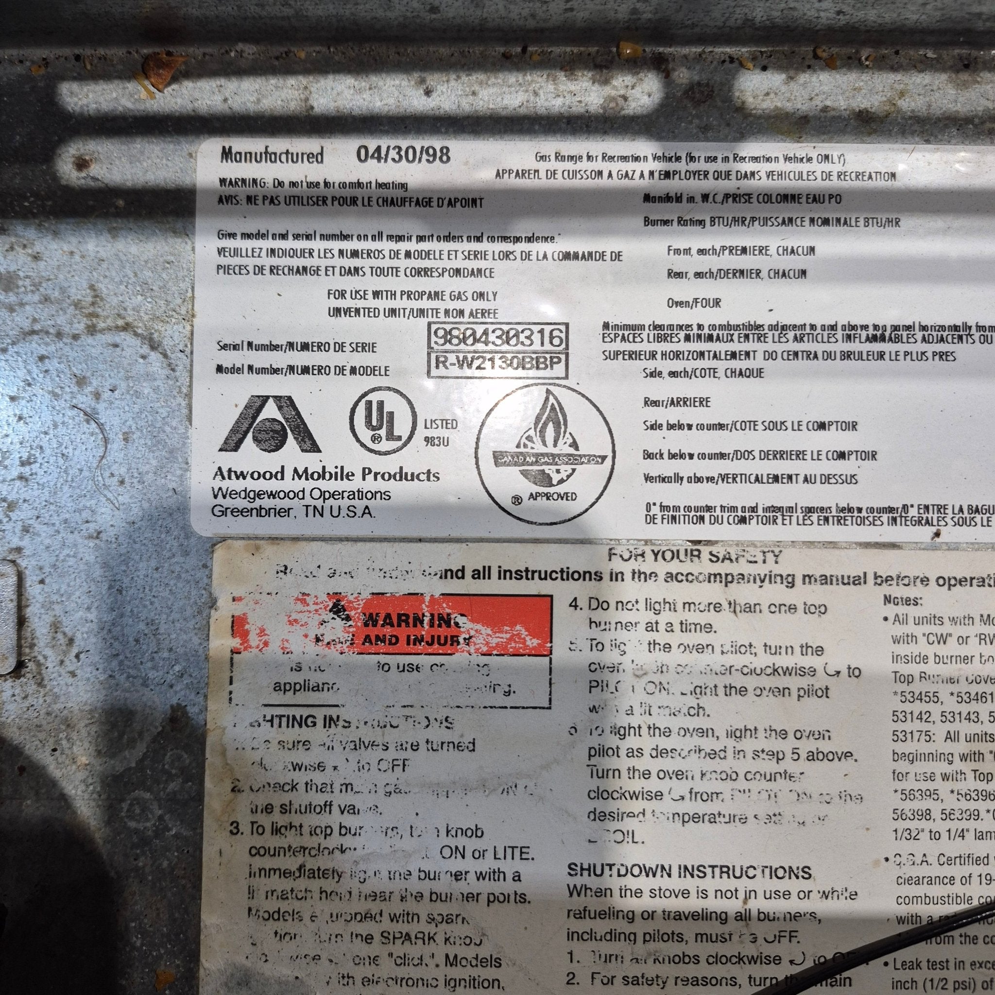 Used Complete Norcold 9162 Fridge 2 - WAY - Young Farts RV Parts