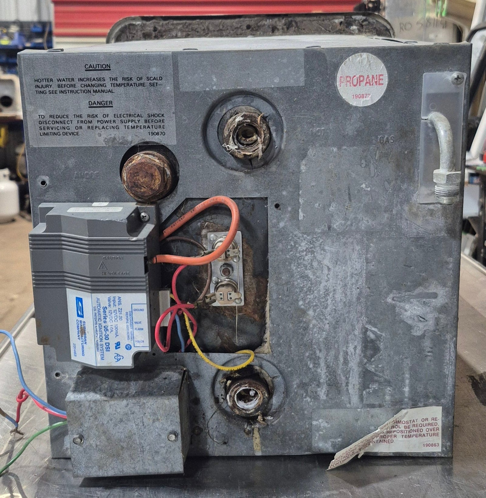 Used Complete Old Style 6 - ARV Hot Water Heater 6 Gal. - Young Farts RV Parts