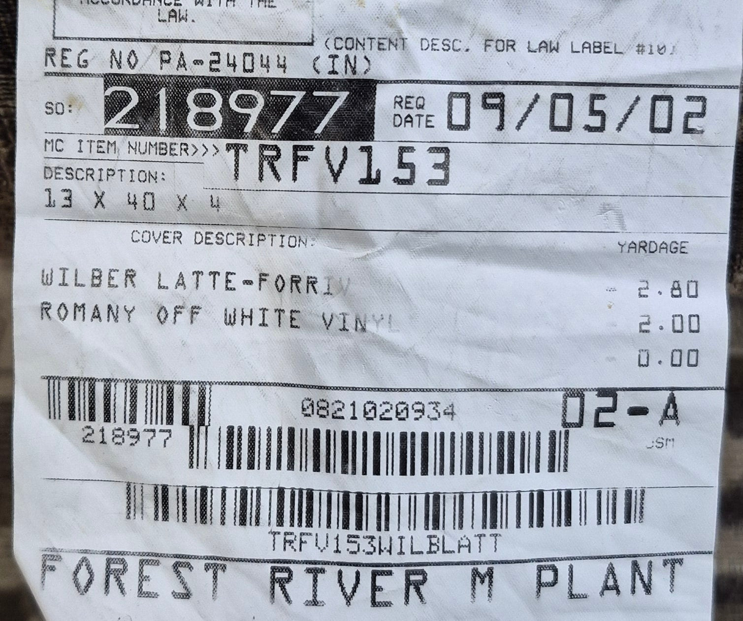 Used Complete RV Dinette Set - 40 1/4” D x 75