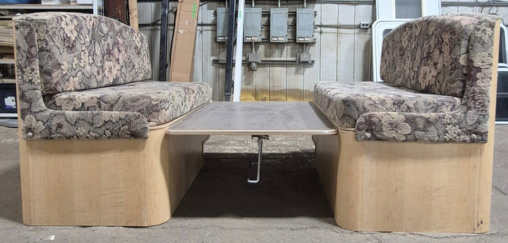 Used Complete RV Dinette Set - 41” D x 74 1/2" W x 34 1/2" H - Does not include table hardware - Young Farts RV Parts