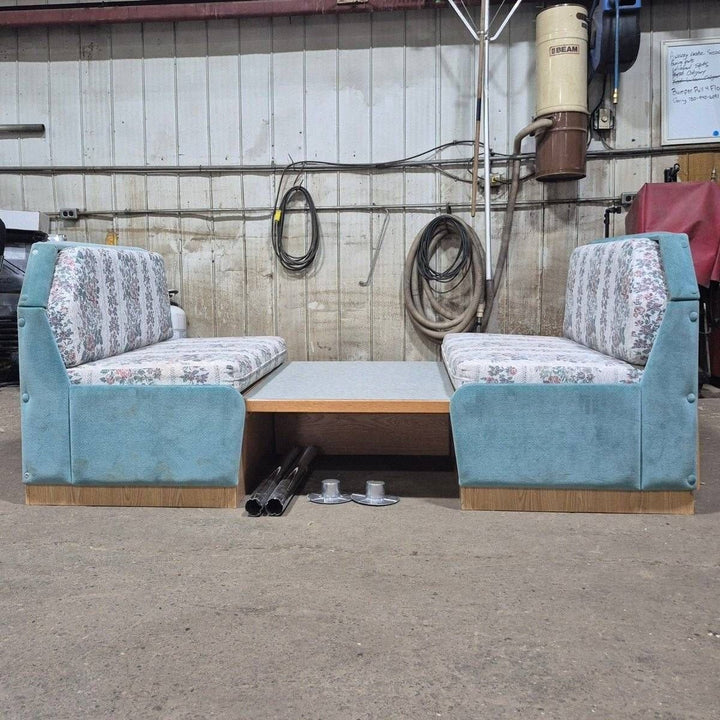 Used Complete RV Dinette Set, Does include table hardware - 78" x 40 3/4" x 32" - Young Farts RV Parts