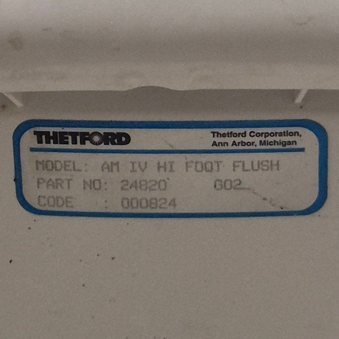 Used Complete Thetford Toilet, Foot Flush, High Profile, White - AQUA MAGIC IV , 24820 - Young Farts RV Parts