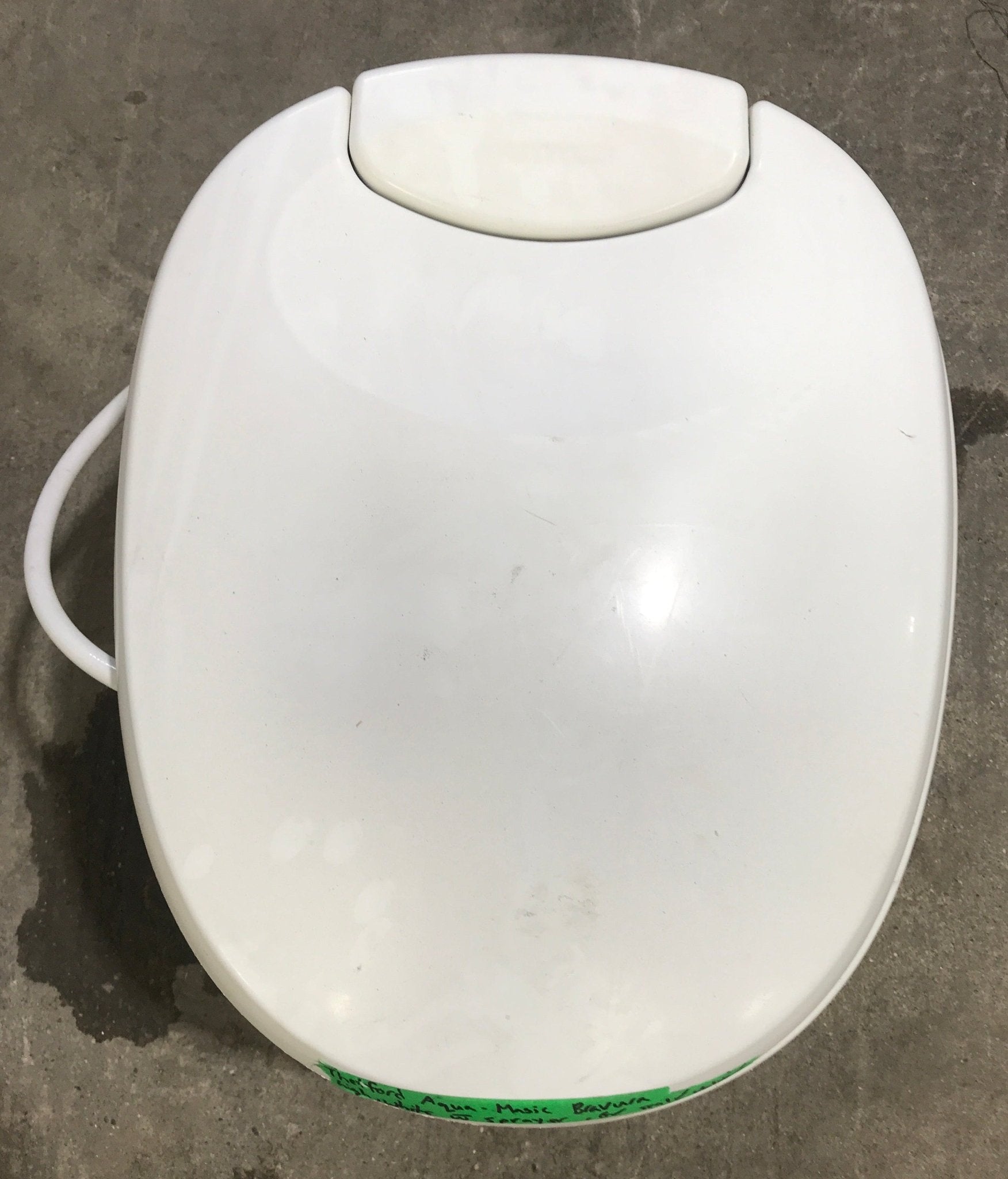 Used Complete Thetford Toilet, Foot Flush, High Profile, White - Bravura - Young Farts RV Parts