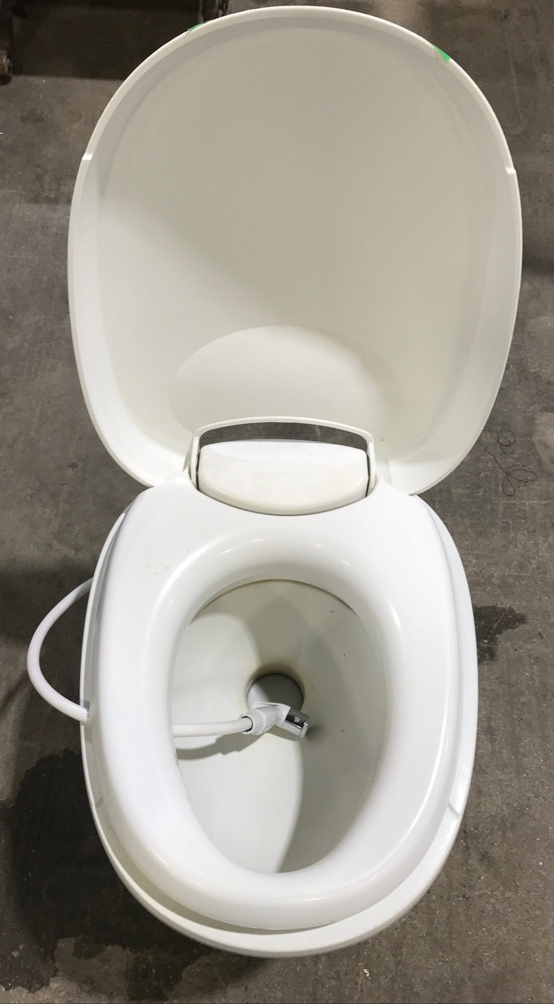 Used Complete Thetford Toilet, Foot Flush, High Profile, White - Bravura - Young Farts RV Parts