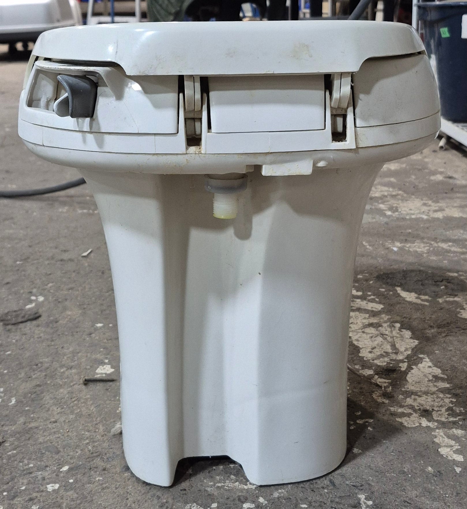 Used Complete Thetford Toilet, Hand Flush, High Profile, Off - White - AQUA MAGIC IV , 20920 - Young Farts RV Parts