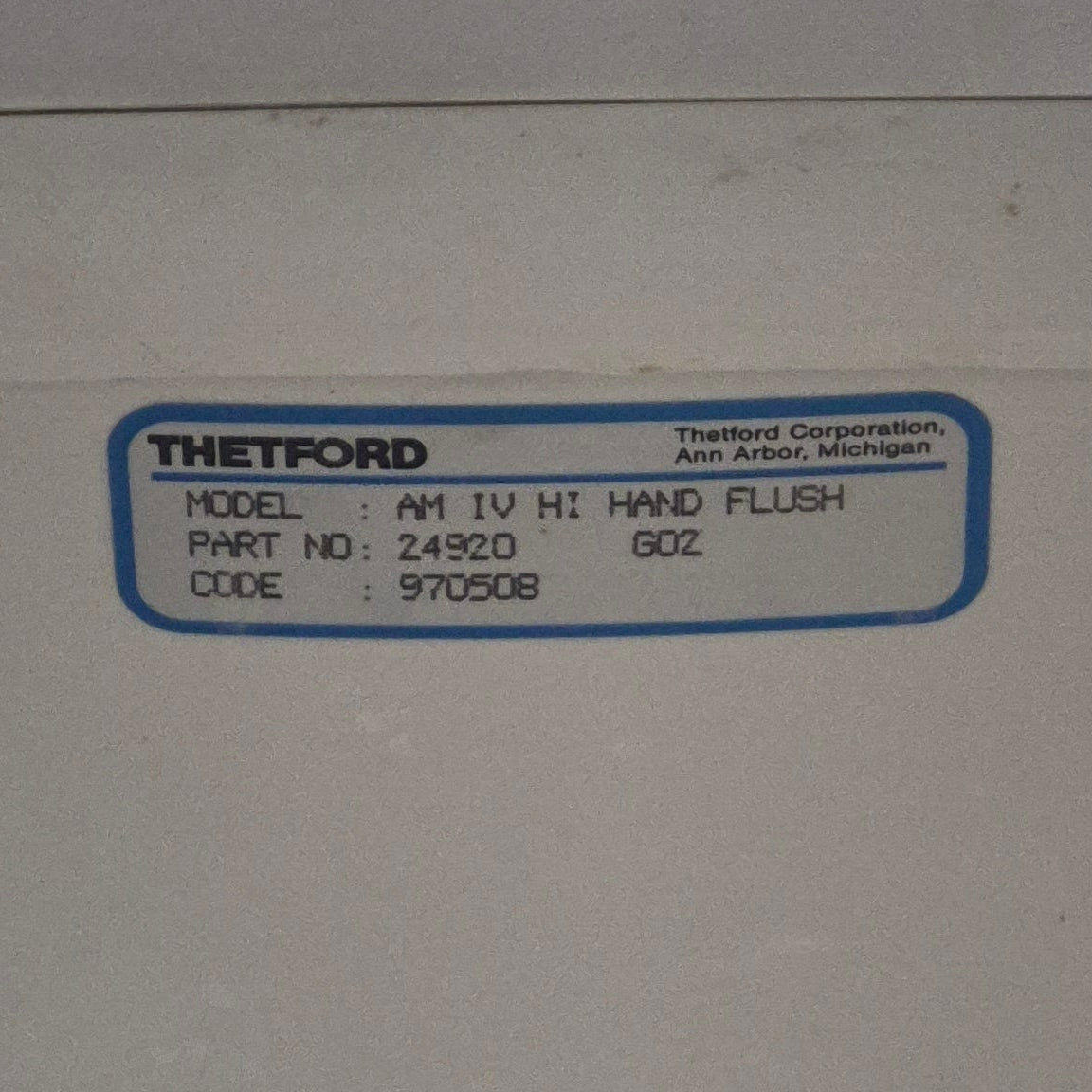 Used Complete Thetford Toilet, Hand Flush, High Profile, Off - White - AQUA MAGIC IV , 24920 - Young Farts RV Parts