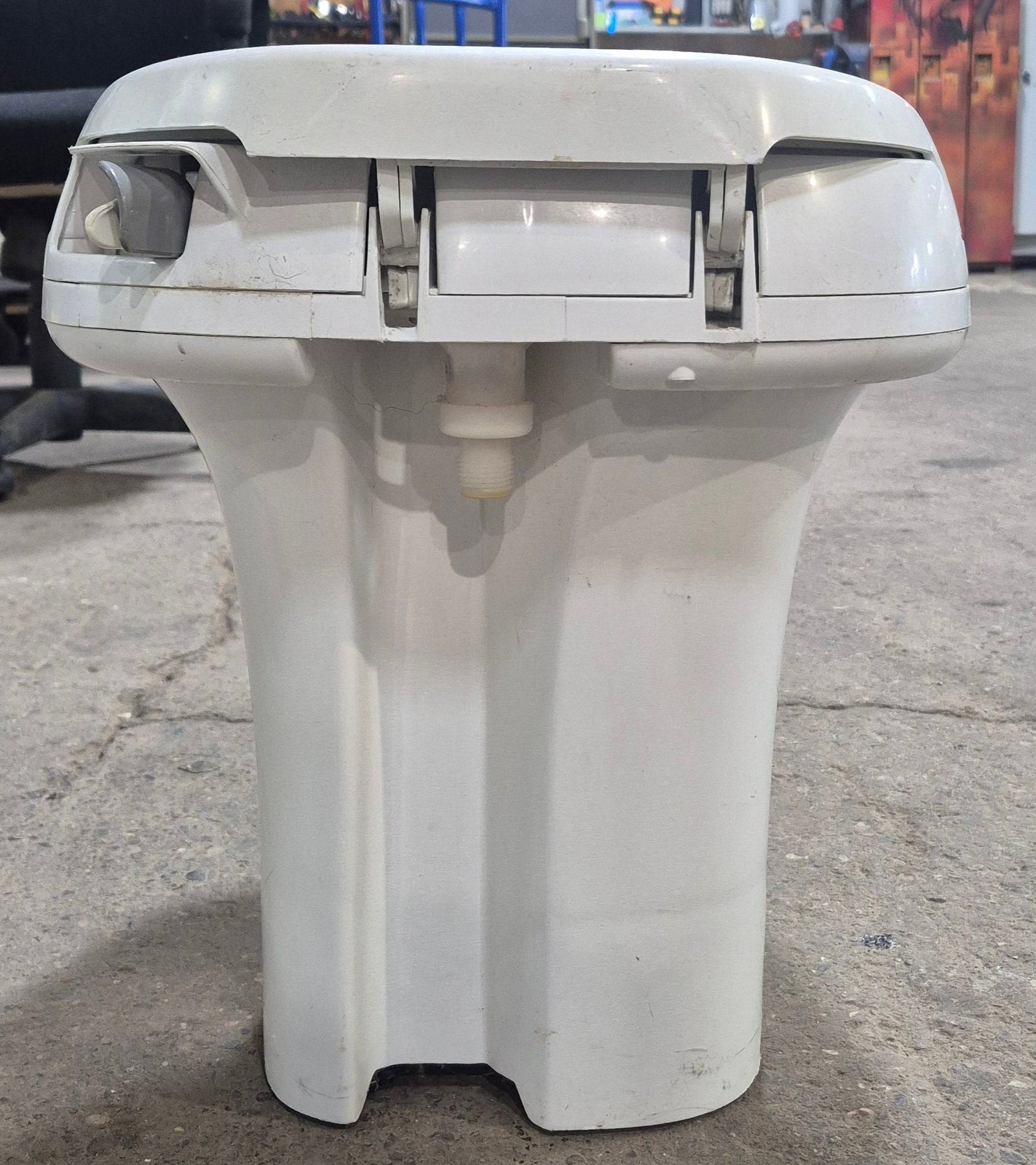 Used Complete Thetford Toilet, Hand Flush, High Profile, Off - White - AQUA MAGIC IV , 24920 - Young Farts RV Parts