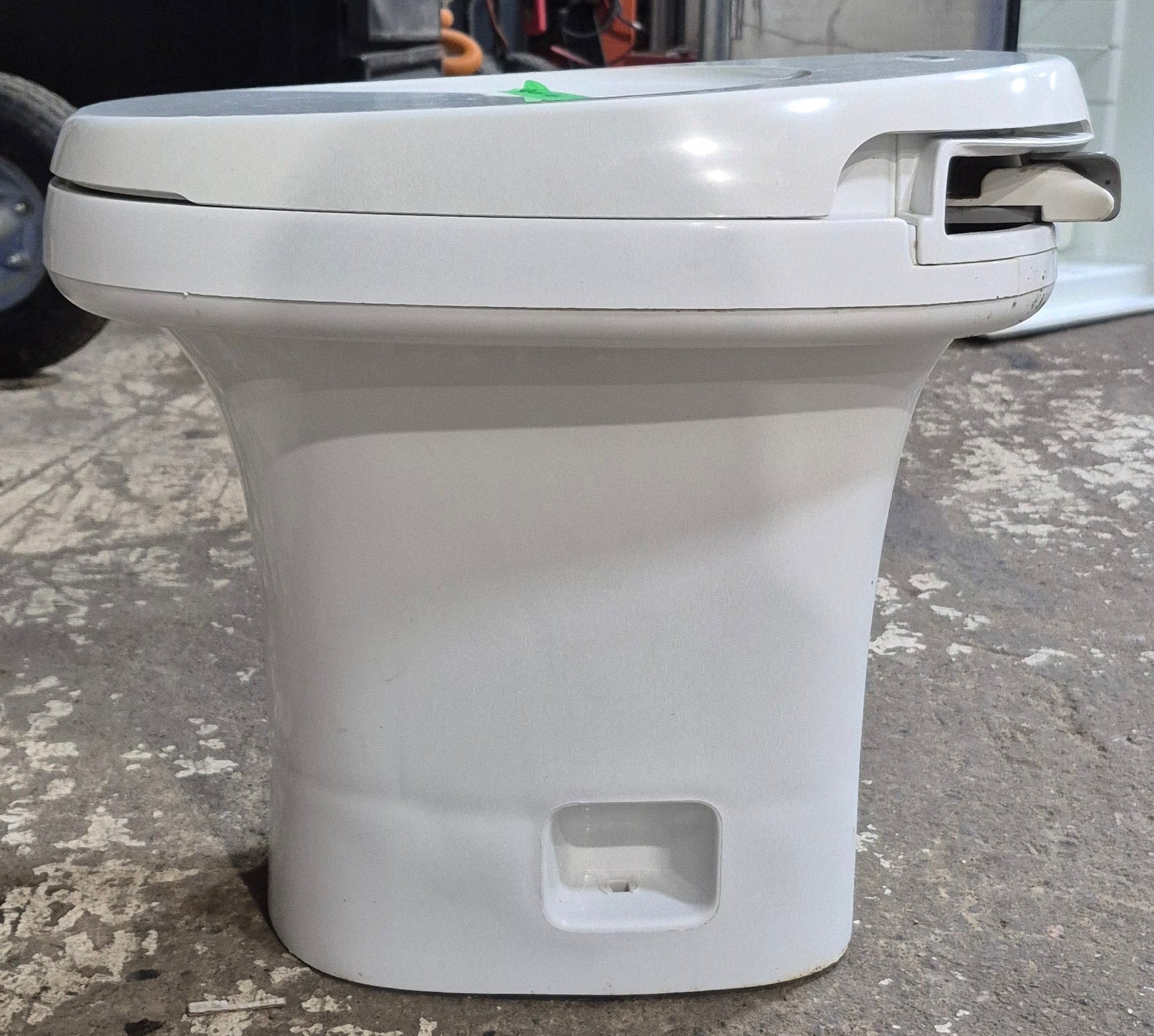 Used Complete Thetford Toilet, Hand Flush, High Profile, Off - White - AQUA MAGIC IV , 24920 - Young Farts RV Parts