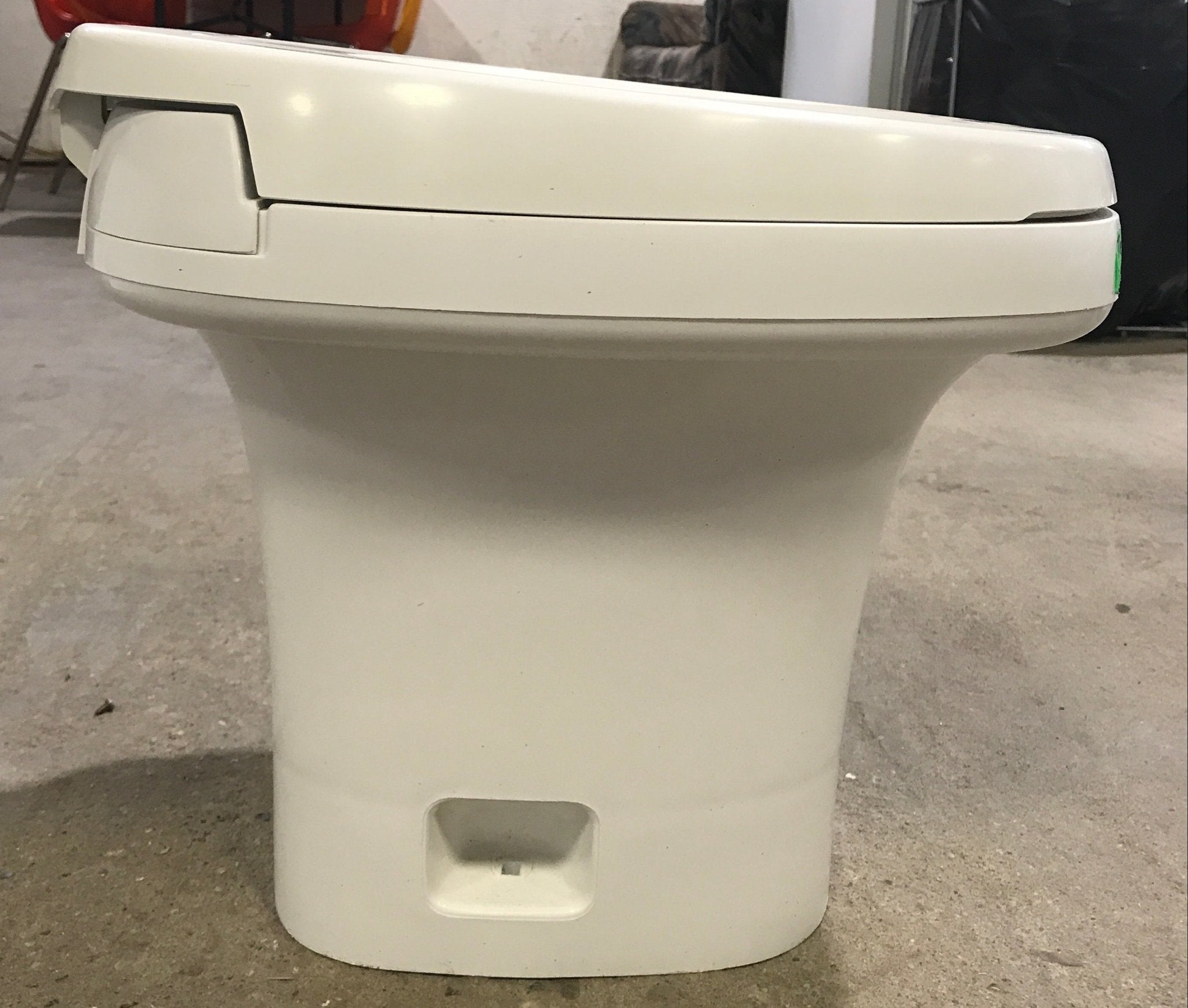 Used Complete Thetford Toilet, Hand Flush, High Profile, Off - White - AQUA MAGIC IV , 24920 - Young Farts RV Parts