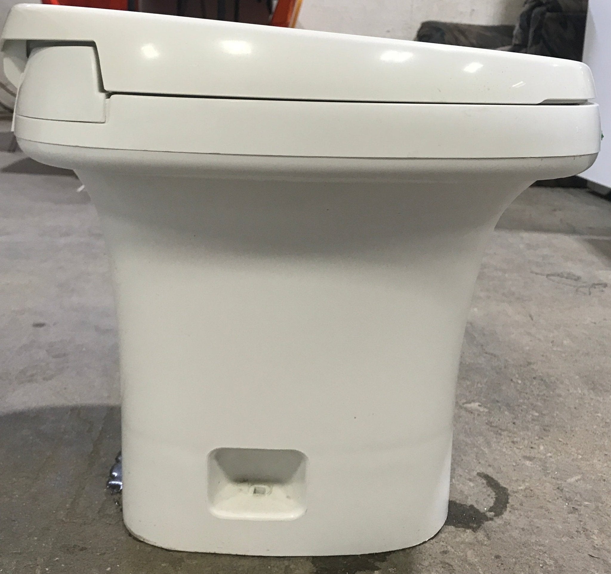 Used Complete Thetford Toilet, Hand Flush, High Profile, Off - White - AQUA MAGIC IV , 24920 - Young Farts RV Parts