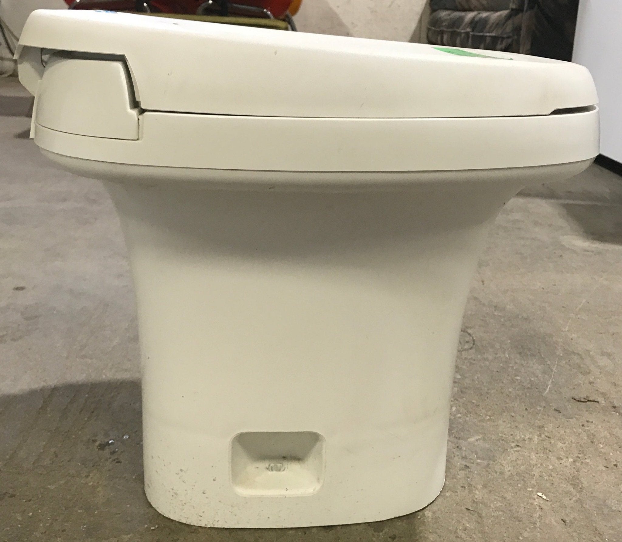 Used Complete Thetford Toilet, Hand Flush, High Profile, Off - White - AQUA MAGIC IV , 28769 - Young Farts RV Parts