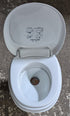 Used Complete Thetford Toilet, Hand Flush, High Profile, Off - White - AQUA MAGIC V , 31648 - Young Farts RV Parts