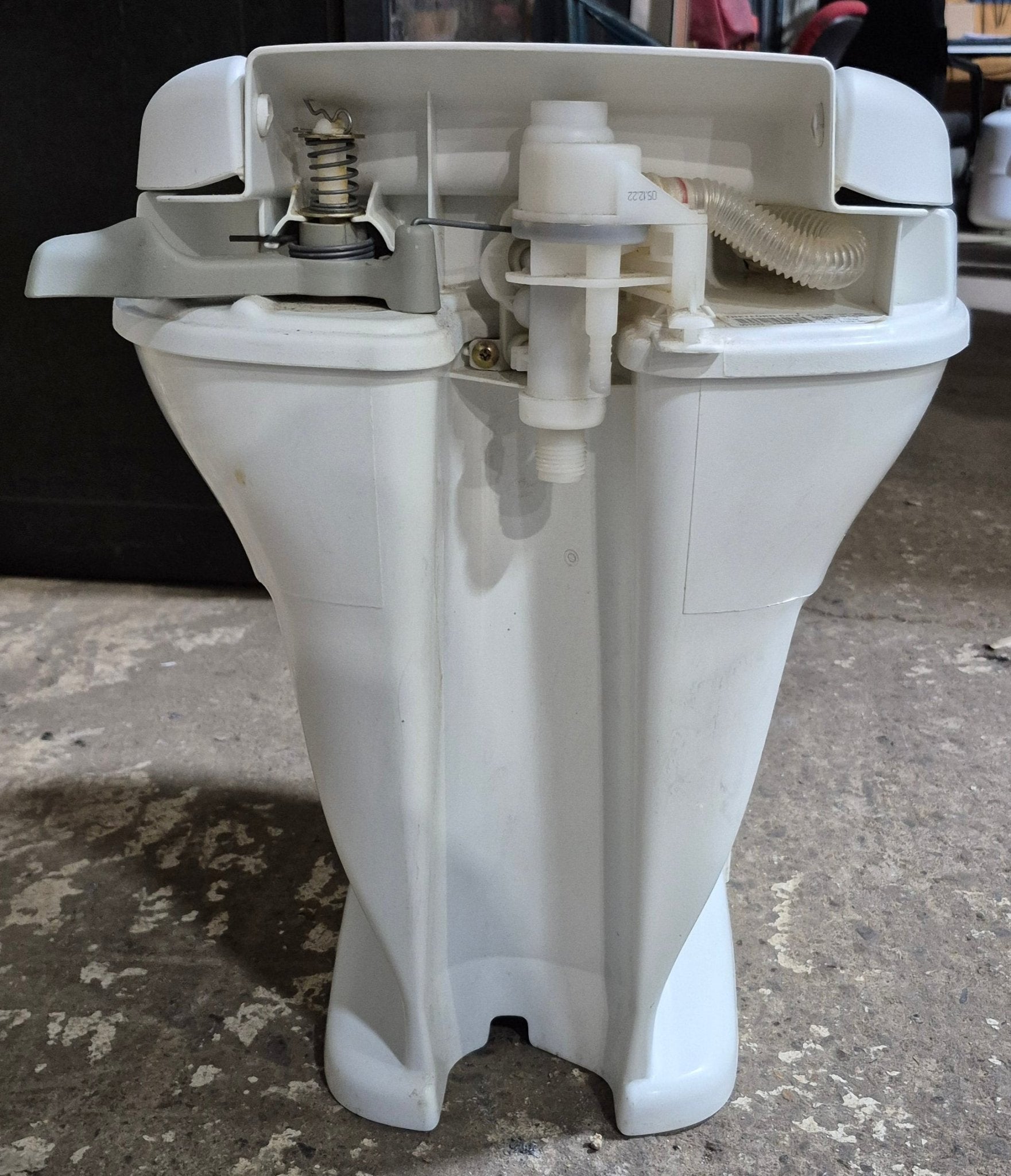 Used Complete Thetford Toilet, Hand Flush, High Profile, Off - White - AQUA MAGIC V , 31648 - Young Farts RV Parts
